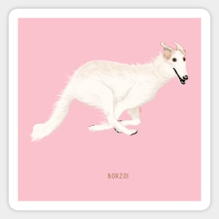 cute borzoi dog Sticker